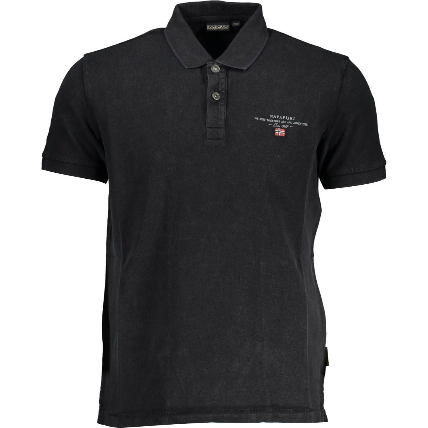 Napapijri Black Cotton Polo Shirt