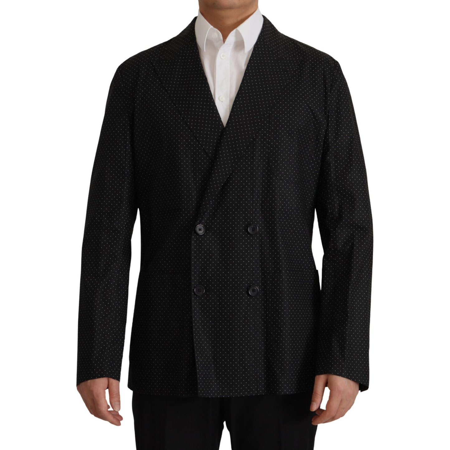 Dolce & Gabbana Black Polka Dotted Cotton Blazer Jacket Dolce & Gabbana