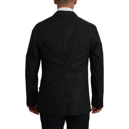 Dolce & Gabbana Black Polka Dotted Cotton Blazer Jacket Dolce & Gabbana