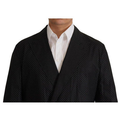 Dolce & Gabbana Black Polka Dotted Cotton Blazer Jacket Dolce & Gabbana