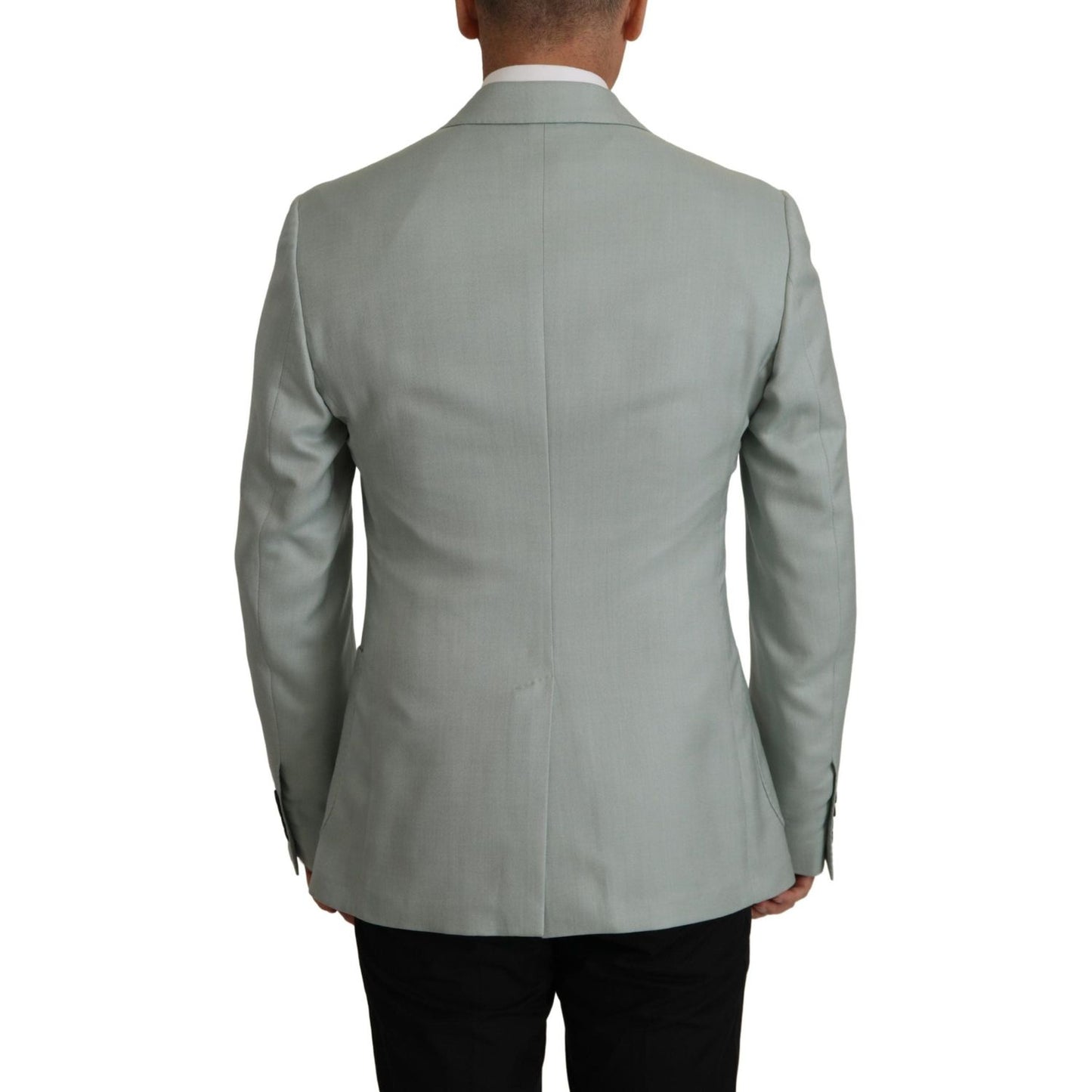 Dolce & Gabbana Light Green Cashmere Silk Blazer Dolce & Gabbana