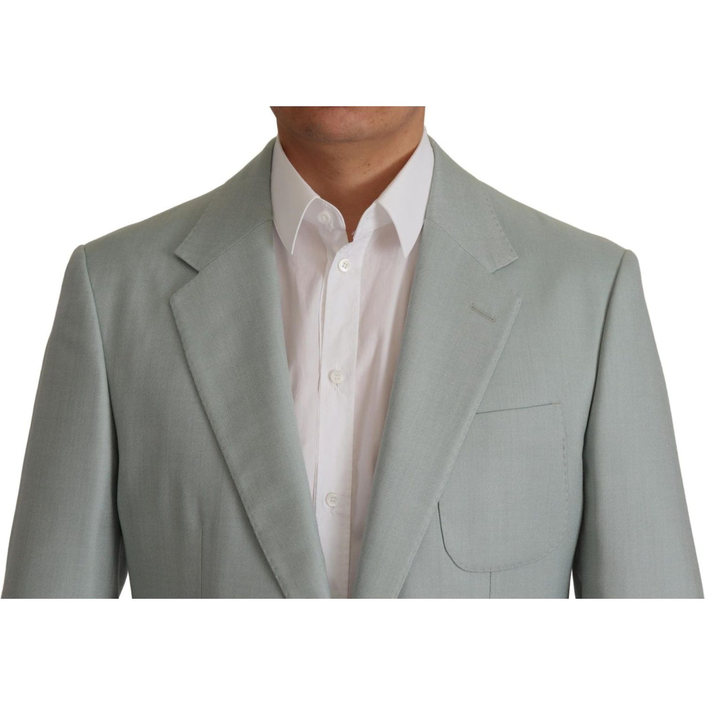 Dolce & Gabbana Light Green Cashmere Silk Blazer Dolce & Gabbana