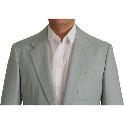 Dolce & Gabbana Light Green Cashmere Silk Blazer Dolce & Gabbana