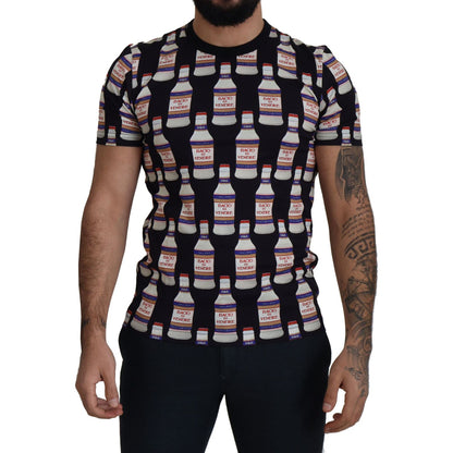 Dolce & Gabbana Black Bacio Di Venere Cotton Crew T-shirt Dolce & Gabbana