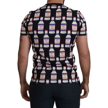 Dolce & Gabbana Black Bacio Di Venere Cotton Crew T-shirt Dolce & Gabbana