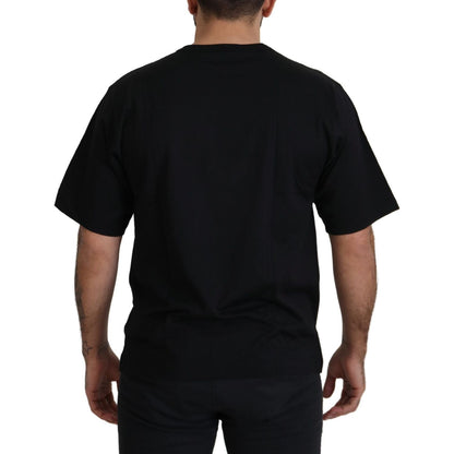 Dolce & Gabbana Black Gold STAR Crown DG Cotton Crewneck T-shirt Dolce & Gabbana