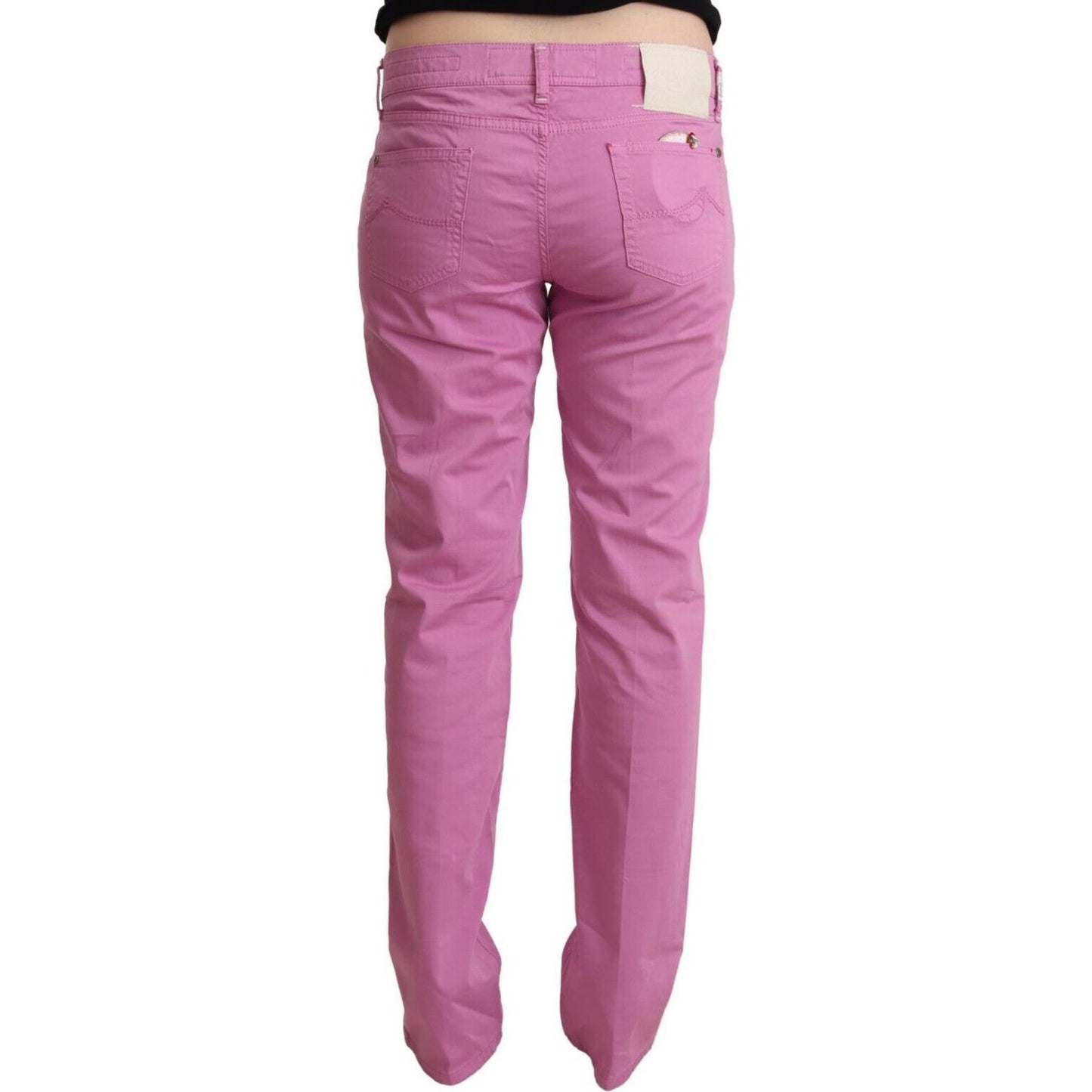 Jacob Cohen Pink Cotton Low Waist Denim Tapered Jeans Jacob Cohen