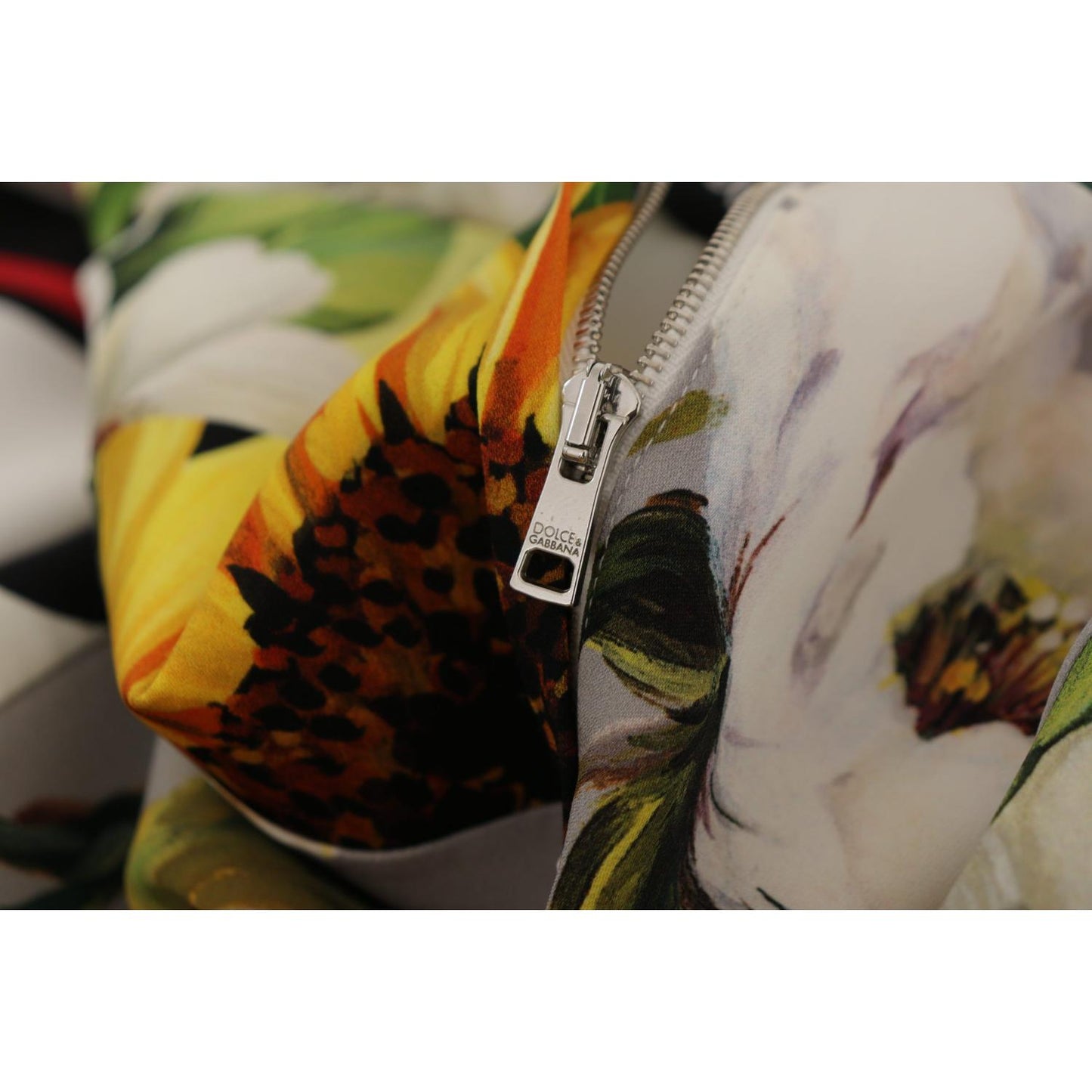 Dolce & Gabbana Multicolor Charmeuse Floral Sheath Jaquard Pachwork Dress Dolce & Gabbana