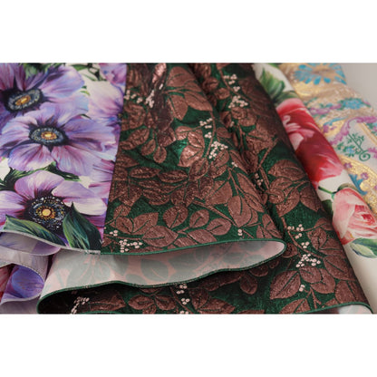 Dolce & Gabbana Dress Midi Patchwork Floral Jaquard Silk Dolce & Gabbana
