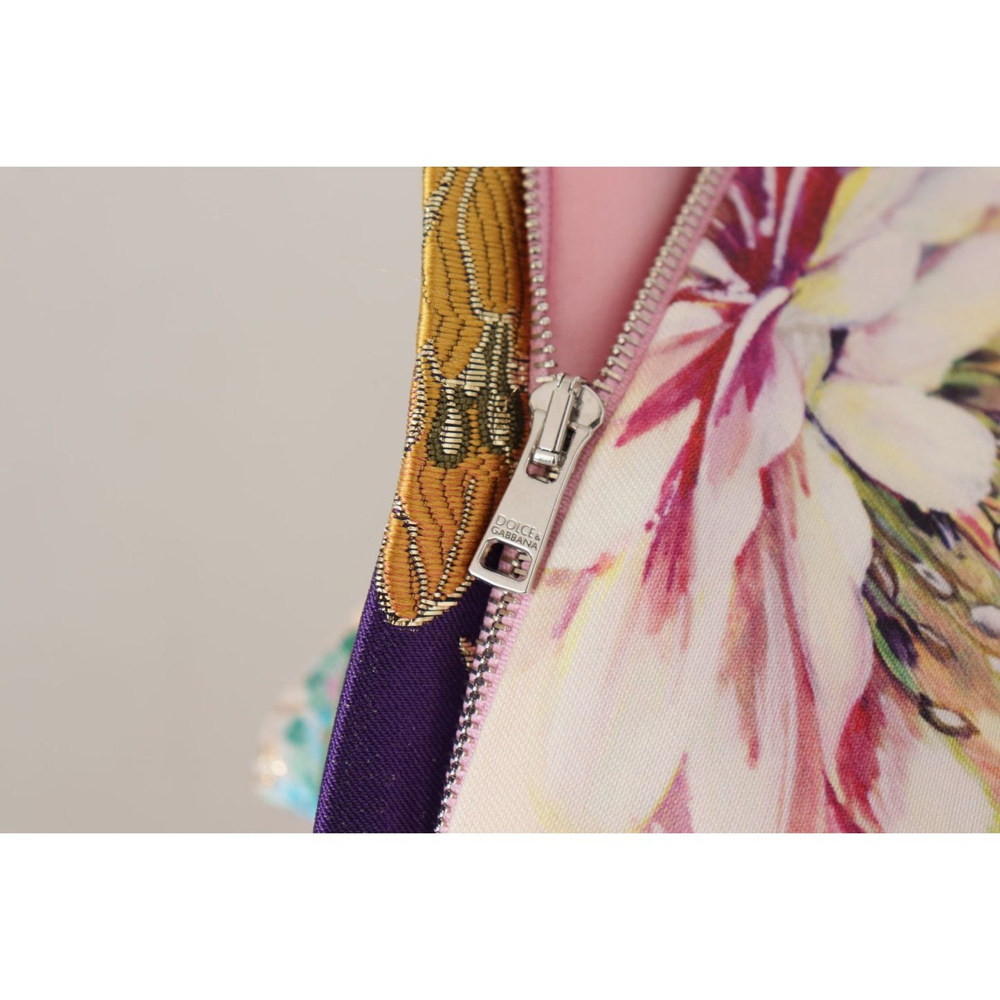 Dolce & Gabbana Dress Midi Patchwork Floral Jaquard Silk Dolce & Gabbana