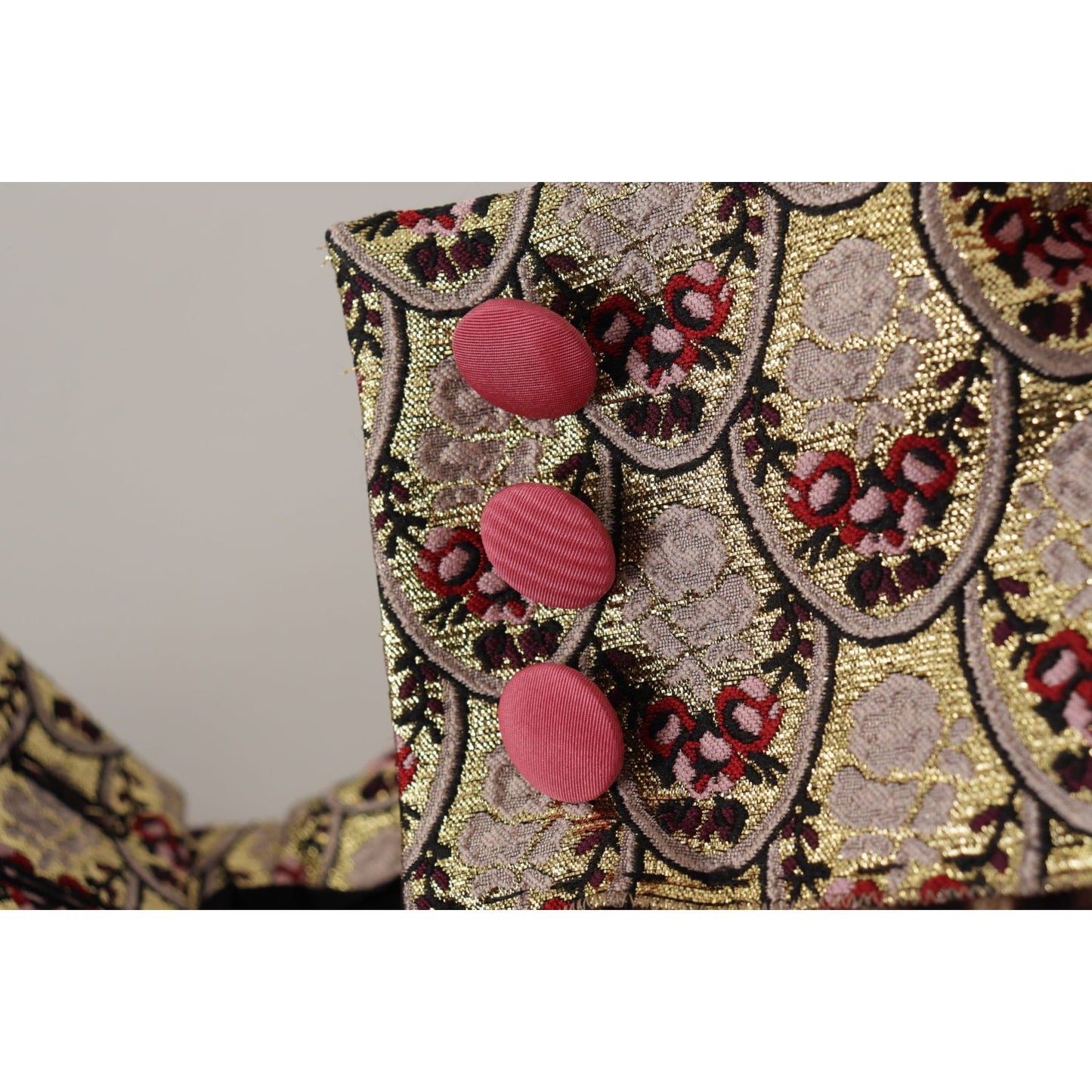 Dolce & Gabbana Brown Leopard Gold Jacquard High Waist Pants Dolce & Gabbana