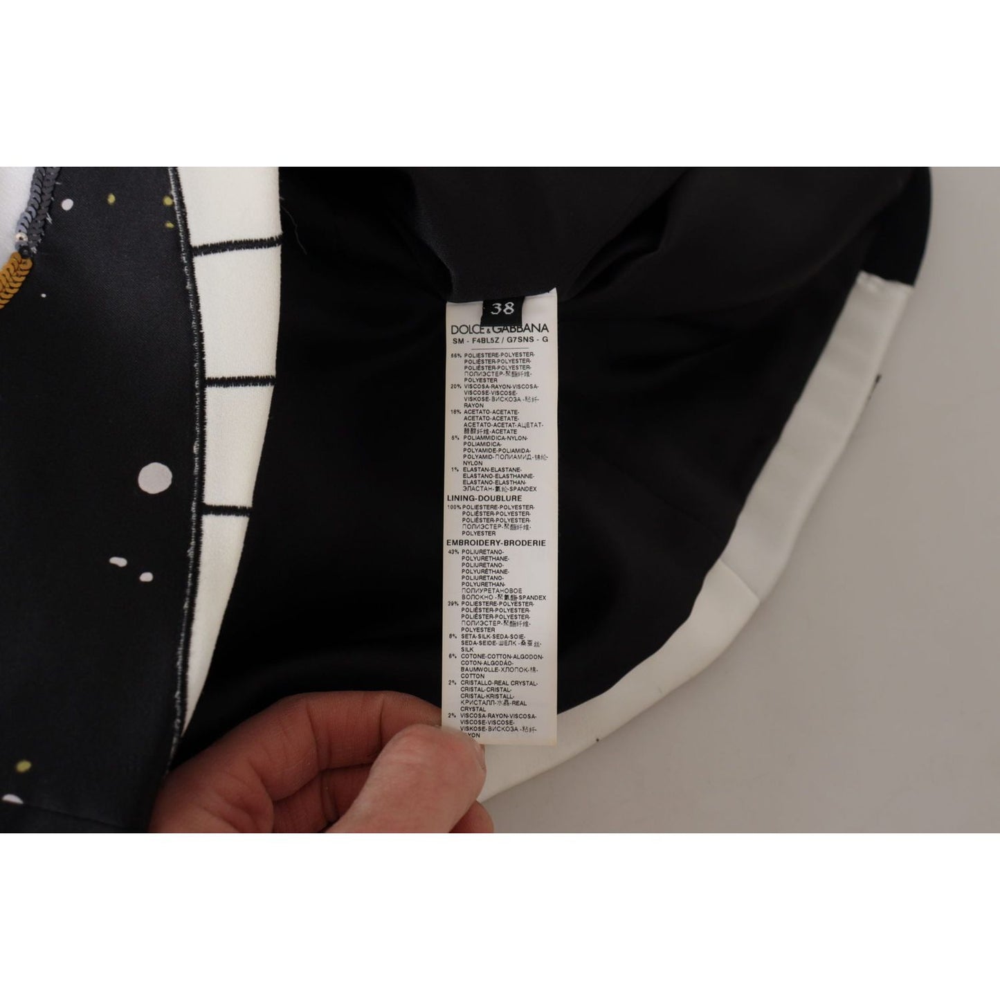 Dolce & Gabbana Black Love Clock Sequined Piano Skirt Dolce & Gabbana