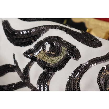 Dolce & Gabbana Black Love Clock Sequined Piano Skirt Dolce & Gabbana