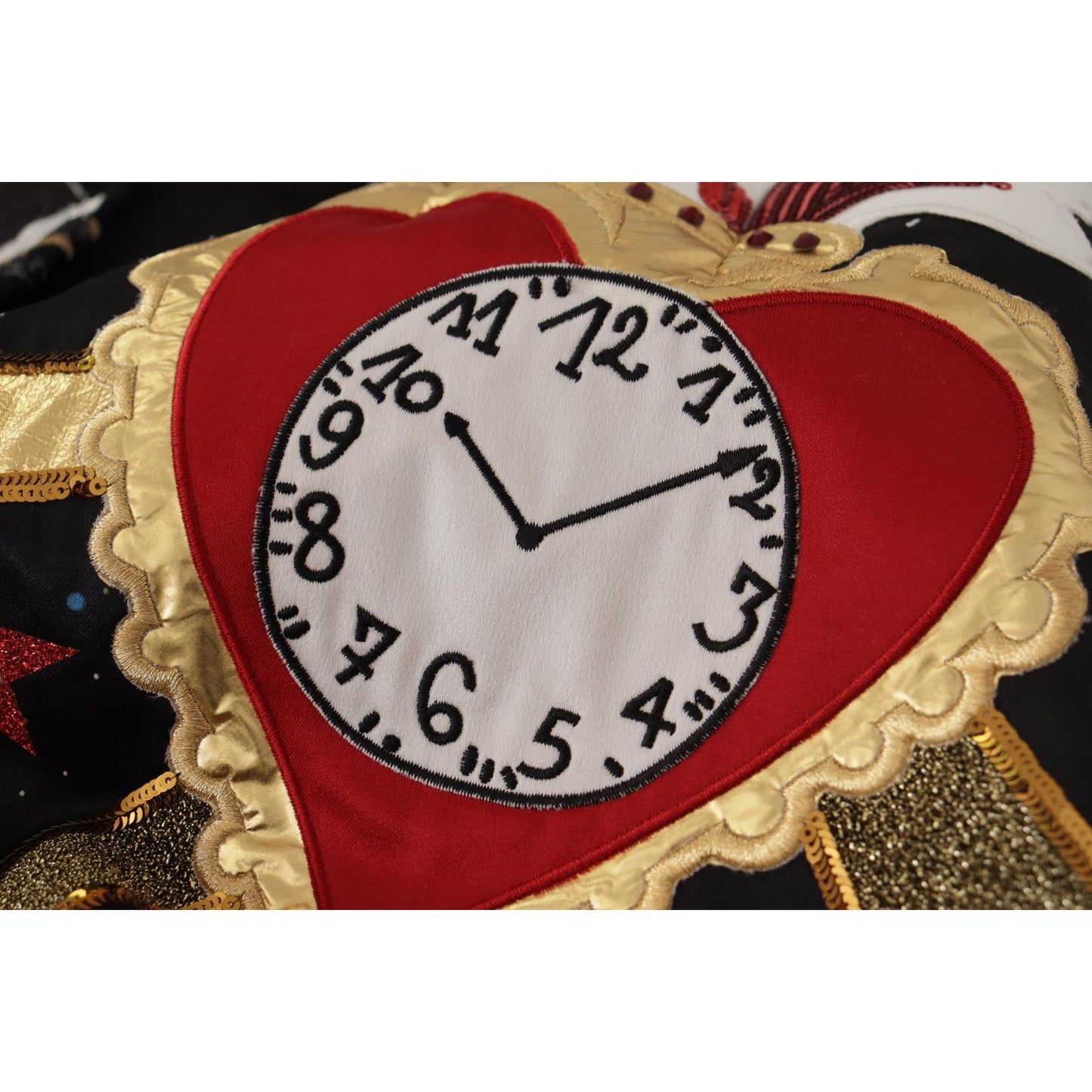 Dolce & Gabbana Black Love Clock Sequined Piano Skirt Dolce & Gabbana