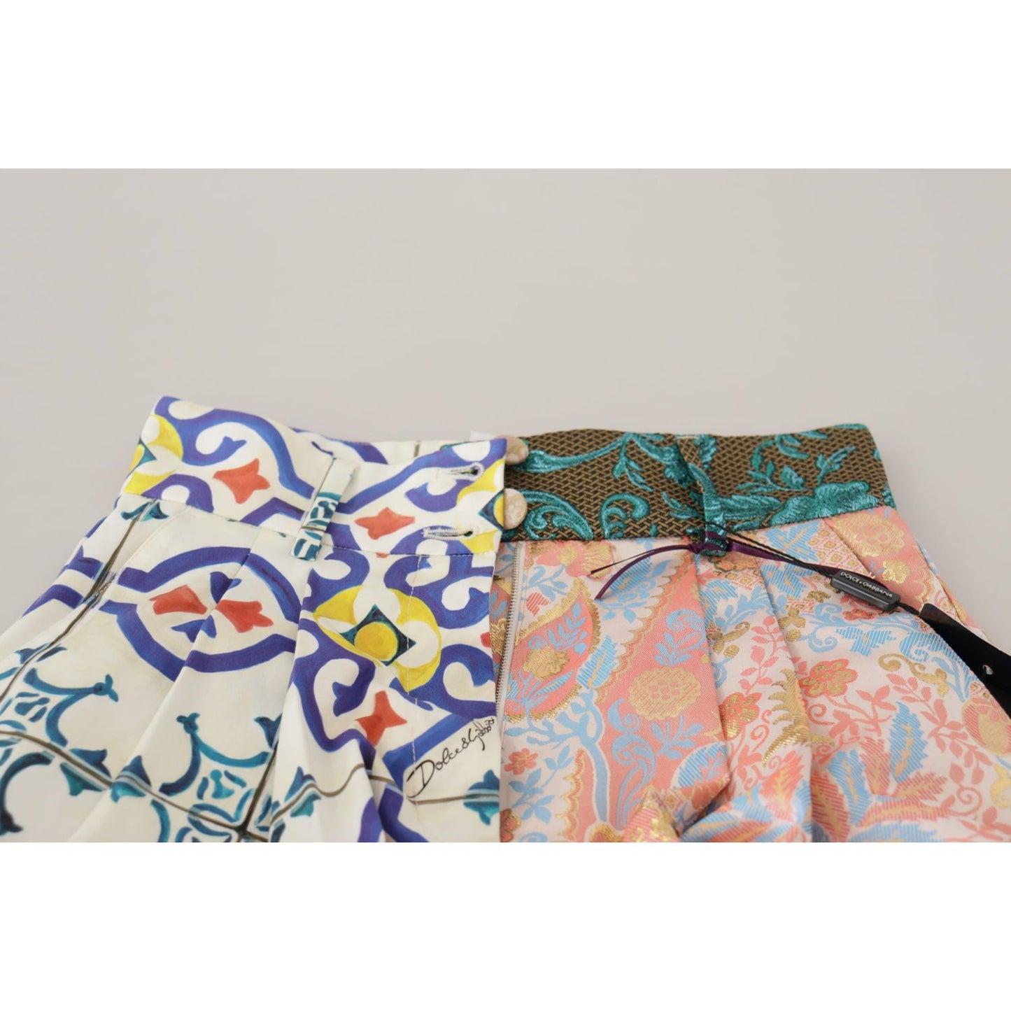 Dolce & Gabbana Multicolor High Waist Hot Pants Shorts Dolce & Gabbana