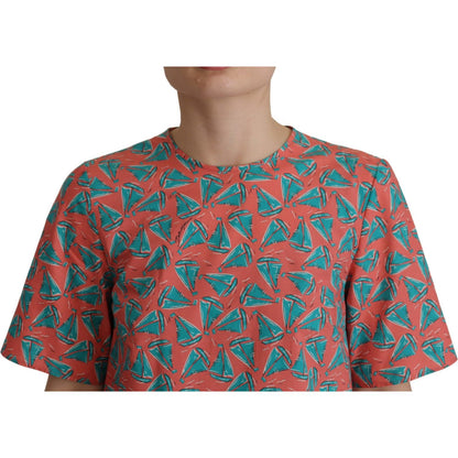 Dolce & Gabbana Pink Sail Boat Print Cotton T-shirt Dolce & Gabbana