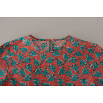 Dolce & Gabbana Pink Sail Boat Print Cotton T-shirt Dolce & Gabbana