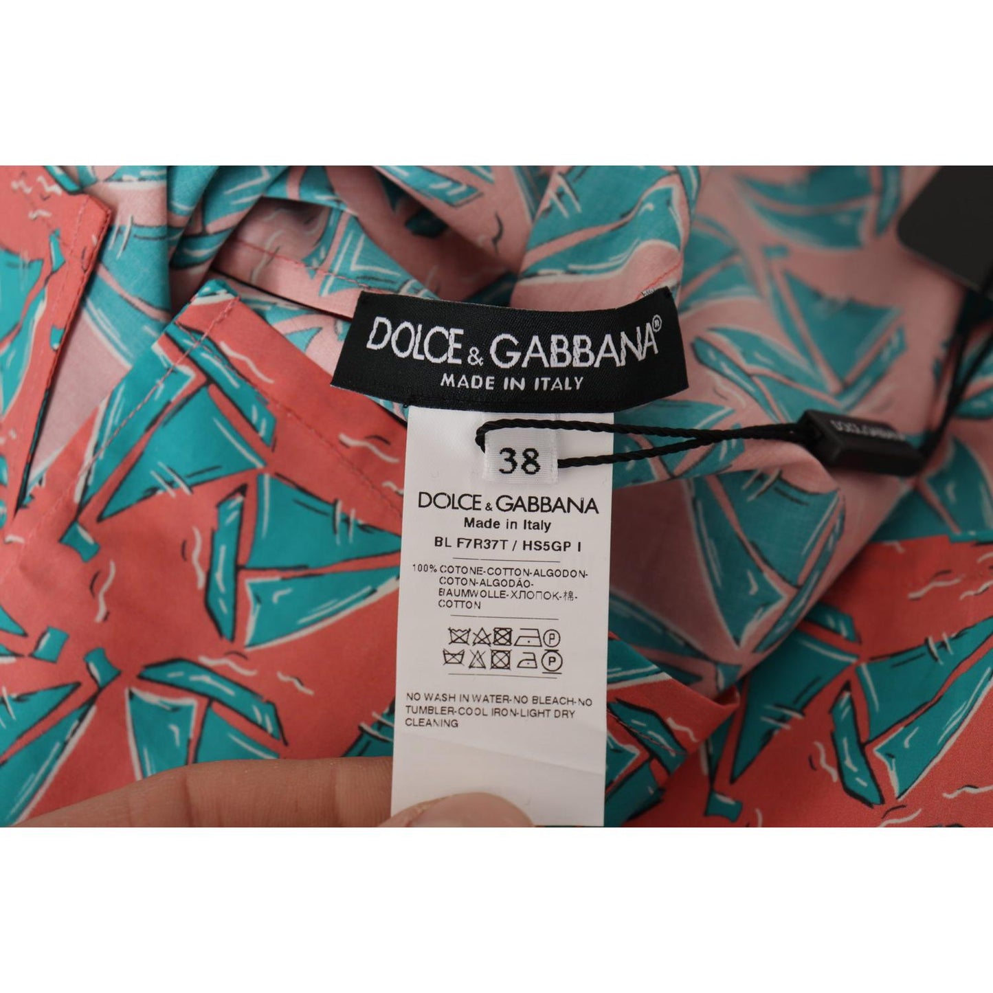 Dolce & Gabbana Pink Sail Boat Print Cotton T-shirt Dolce & Gabbana