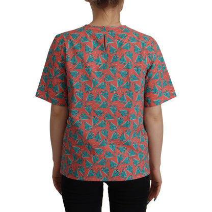 Dolce & Gabbana Pink Sail Boat Print Cotton T-shirt Dolce & Gabbana