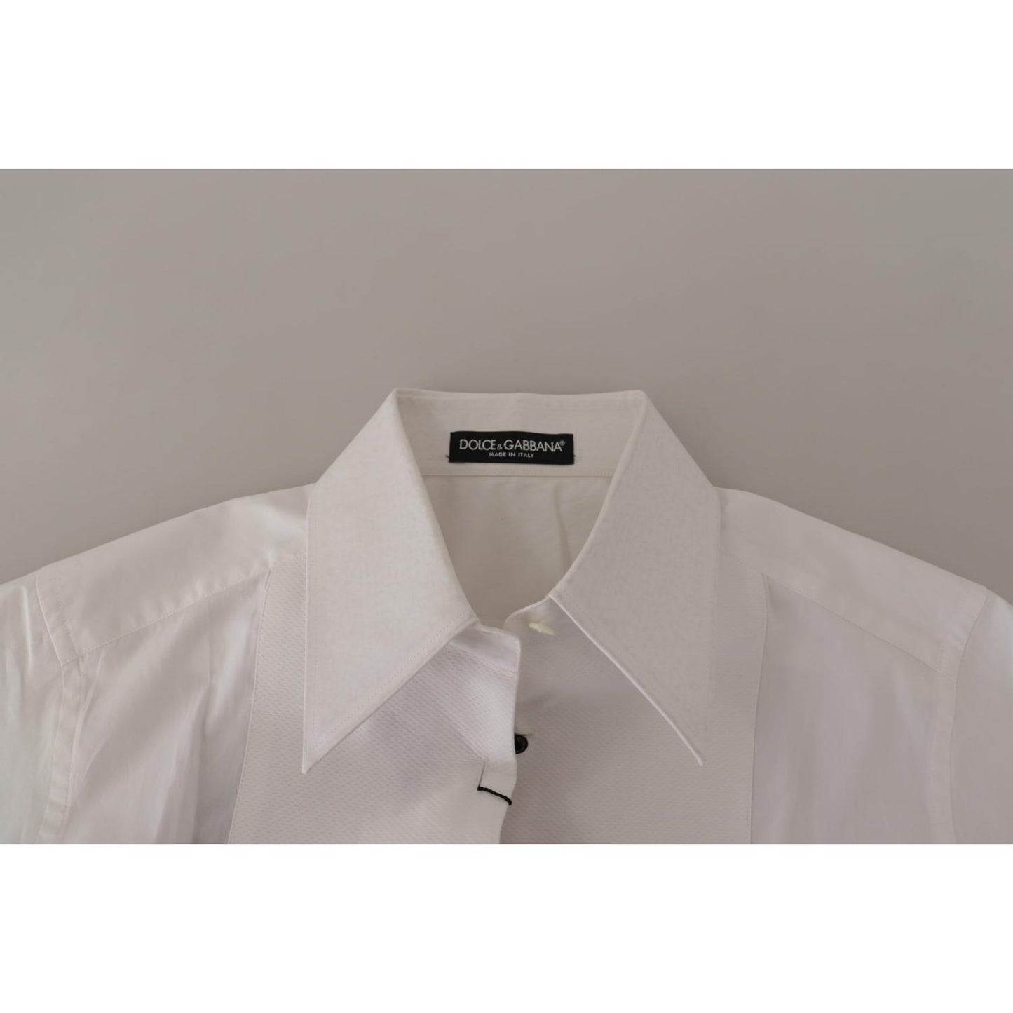 Dolce & Gabbana White Sleeveless Tuxedo Formal Blouse Top Dolce & Gabbana