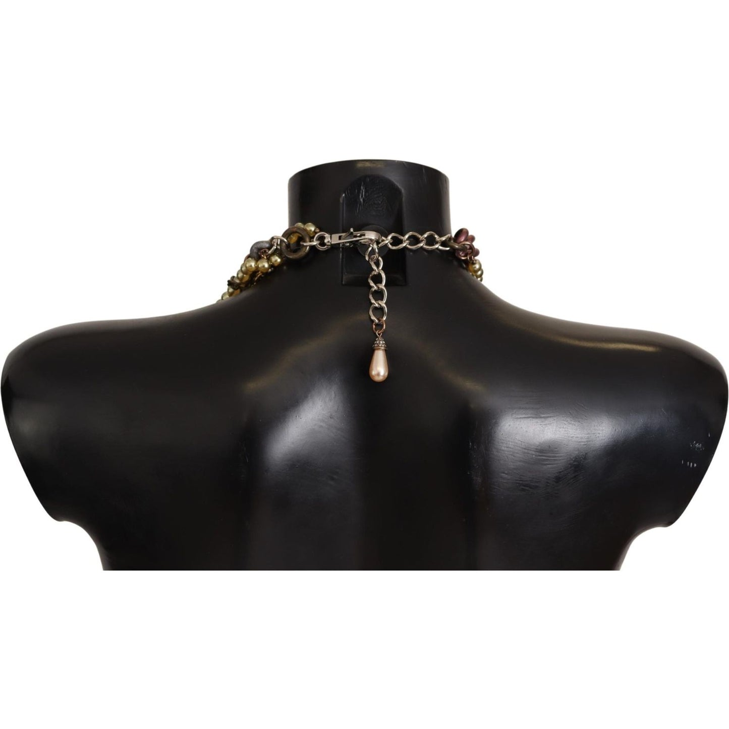 Dolce & Gabbana Gold Brass Sicily Floral Crystal Statement Necklace Dolce & Gabbana