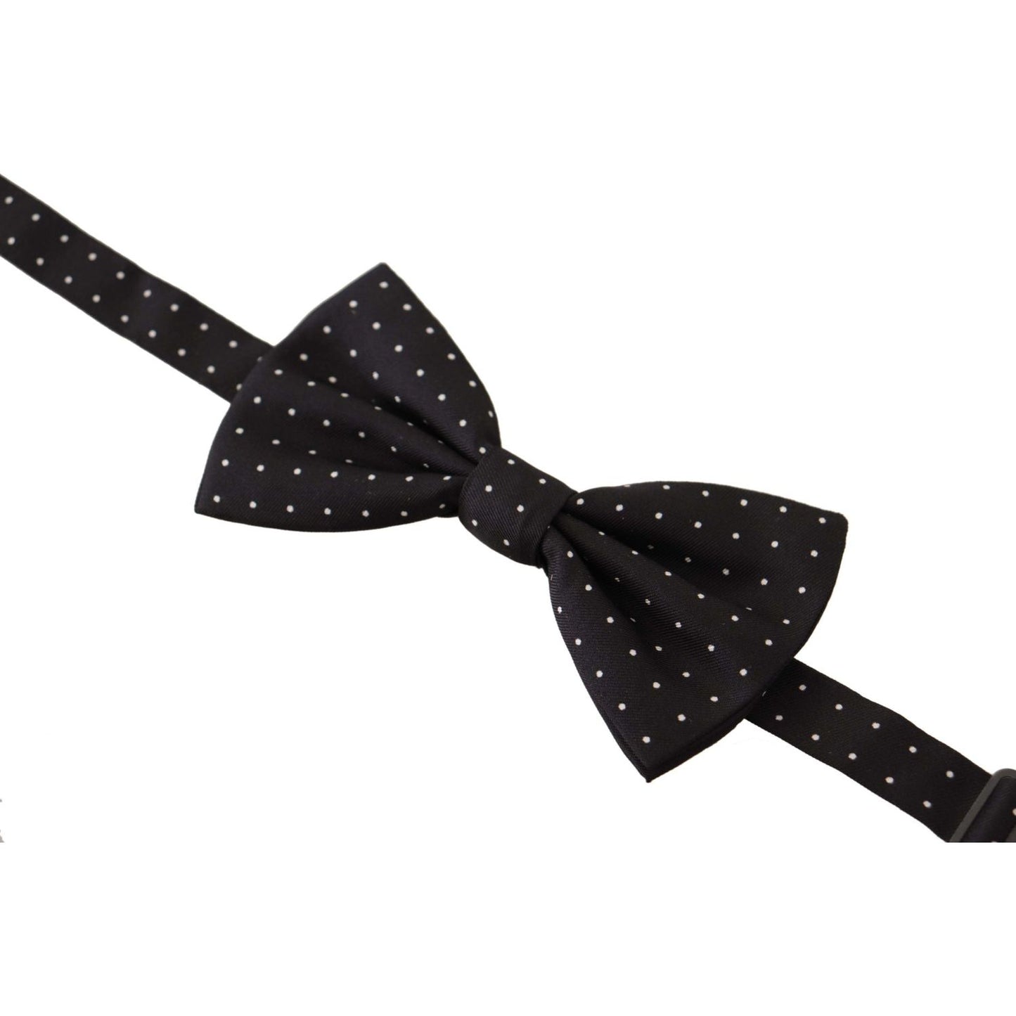 Dolce & Gabbana Black White Polka Dot 100% Silk Neck Papillon Tie Dolce & Gabbana