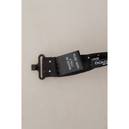 Dolce & Gabbana Black White Polka Dot 100% Silk Neck Papillon Tie Dolce & Gabbana