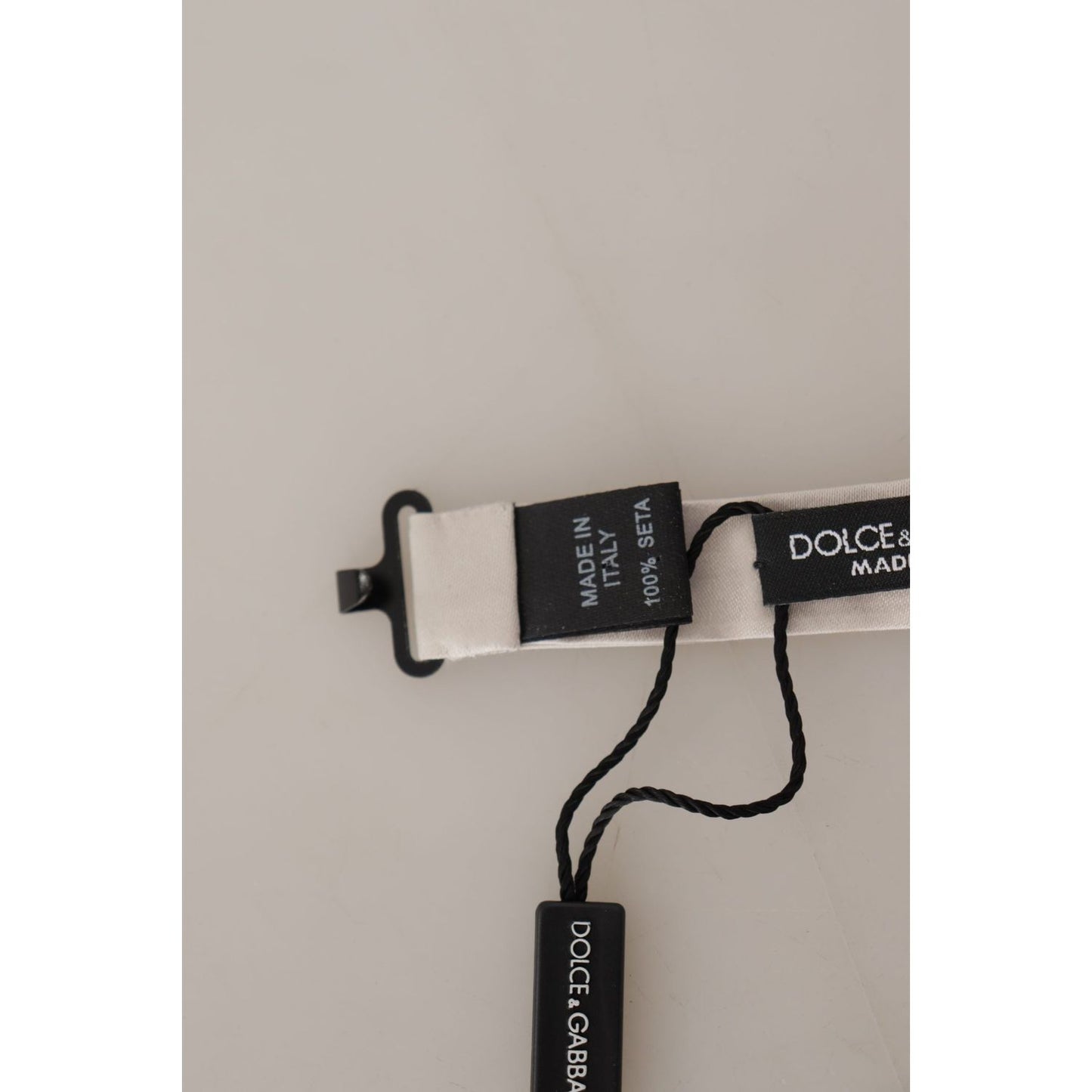 Dolce & Gabbana Gray 100% Silk Adjustable Neck Papillon Tie Dolce & Gabbana