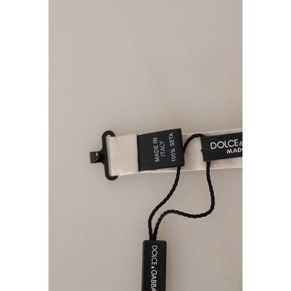 Dolce & Gabbana Gray 100% Silk Adjustable Neck Papillon Tie Dolce & Gabbana