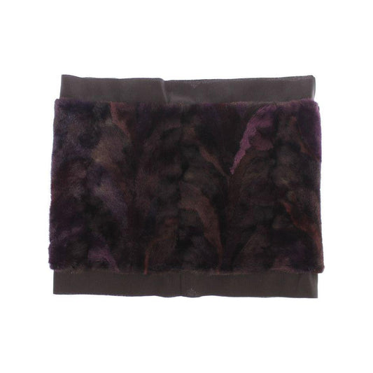 Dolce & Gabbana Purple MINK Fur Scarf Foulard Neck Wrap Dolce & Gabbana