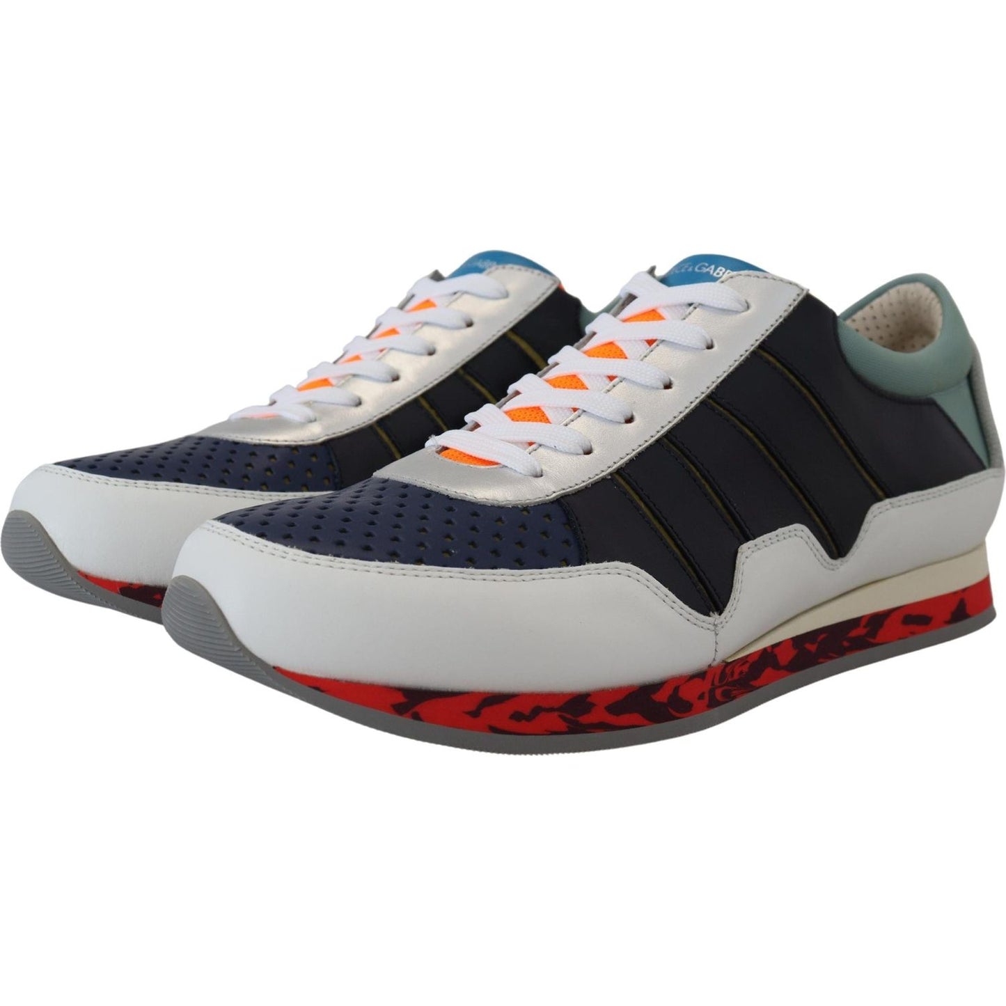 Dolce & Gabbana Multicolor Leather Sport Low Top Sneakers Dolce & Gabbana