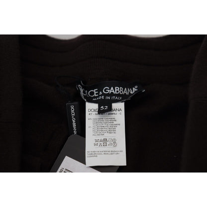 Dolce & Gabbana Brown Cashmere Trousers Bottoms Drawstring Pants Dolce & Gabbana