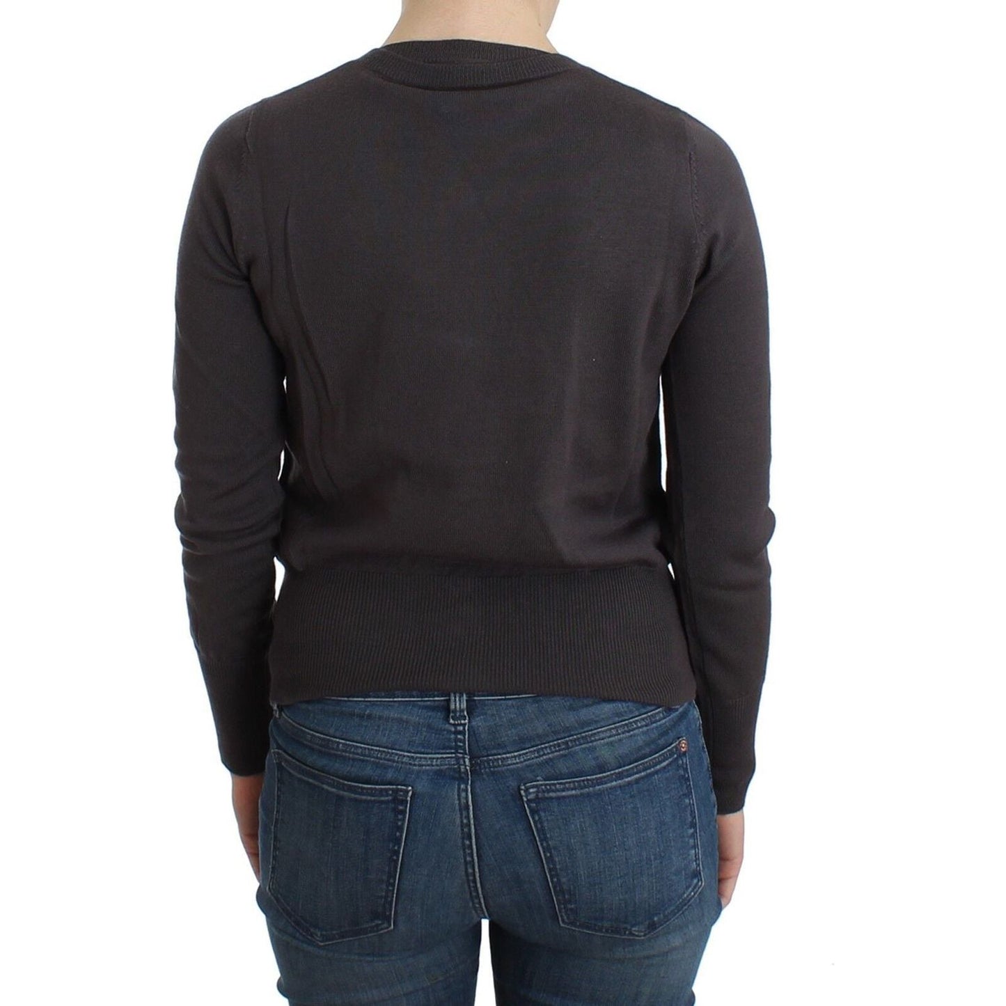 John Galliano Purple Wool Sequined Cardigan Knit Sweater John Galliano