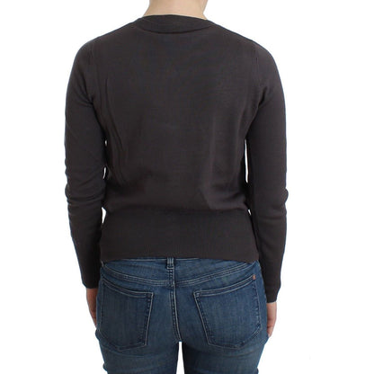 John Galliano Purple Wool Sequined Cardigan Knit Sweater John Galliano