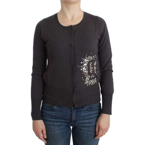 John Galliano Purple Wool Sequined Cardigan Knit Sweater John Galliano