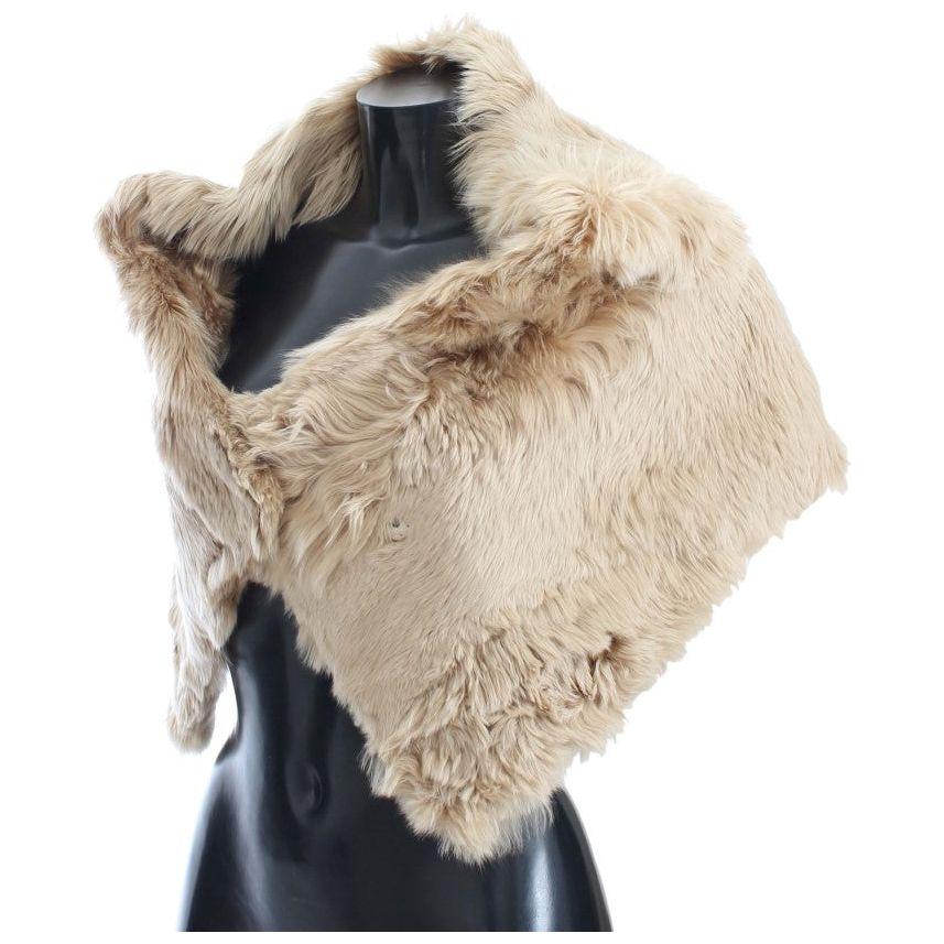 Dolce & Gabbana Beige Alpaca Collar Scarf
