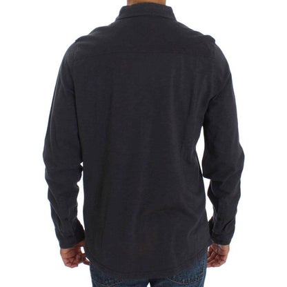 Alpha Massimo Rebecchi Gray Cotton Button Down Casual Shirt Alpha Massimo Rebecchi