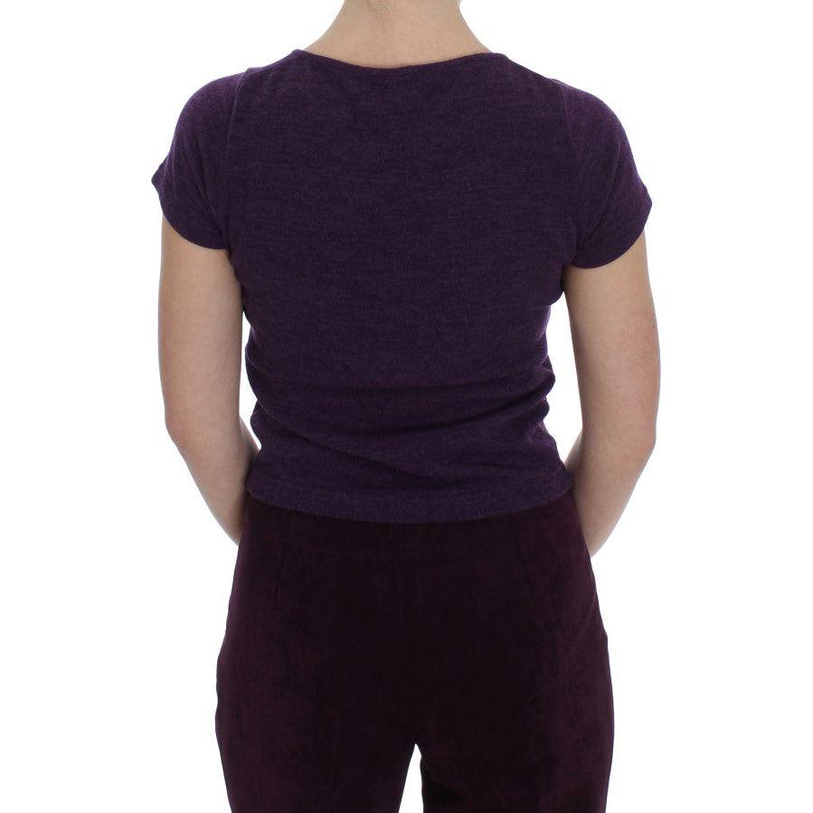 BENCIVENGA Purple Wool Suit T-Shirt Set BENCIVENGA