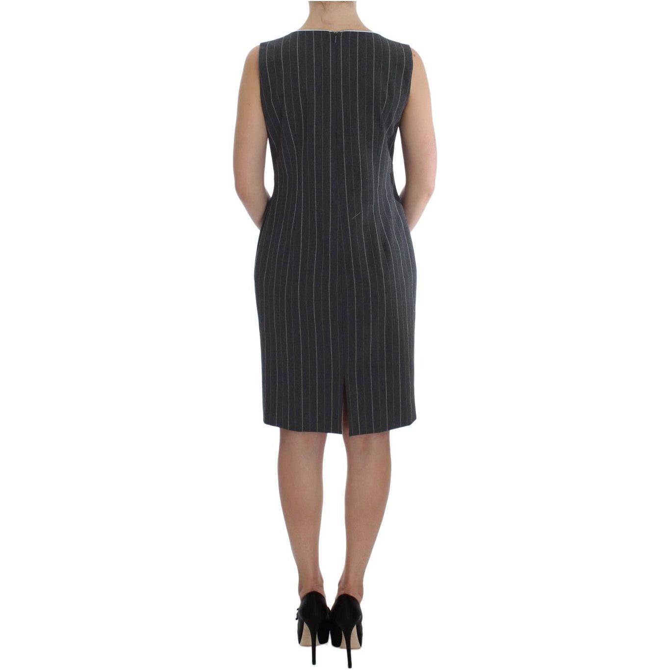 BENCIVENGA Gray Stretch Suit Sheath Dress & Blazer Set