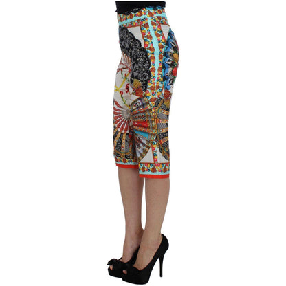 Dolce & Gabbana Multicolor Majolica Sicily Silk Pants Dolce & Gabbana