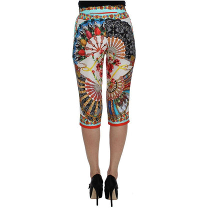 Dolce & Gabbana Multicolor Majolica Sicily Silk Pants Dolce & Gabbana