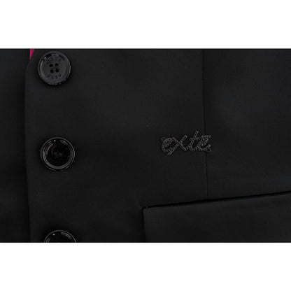 Exte Black Pink Two Piece Suit Skirt & Blazer