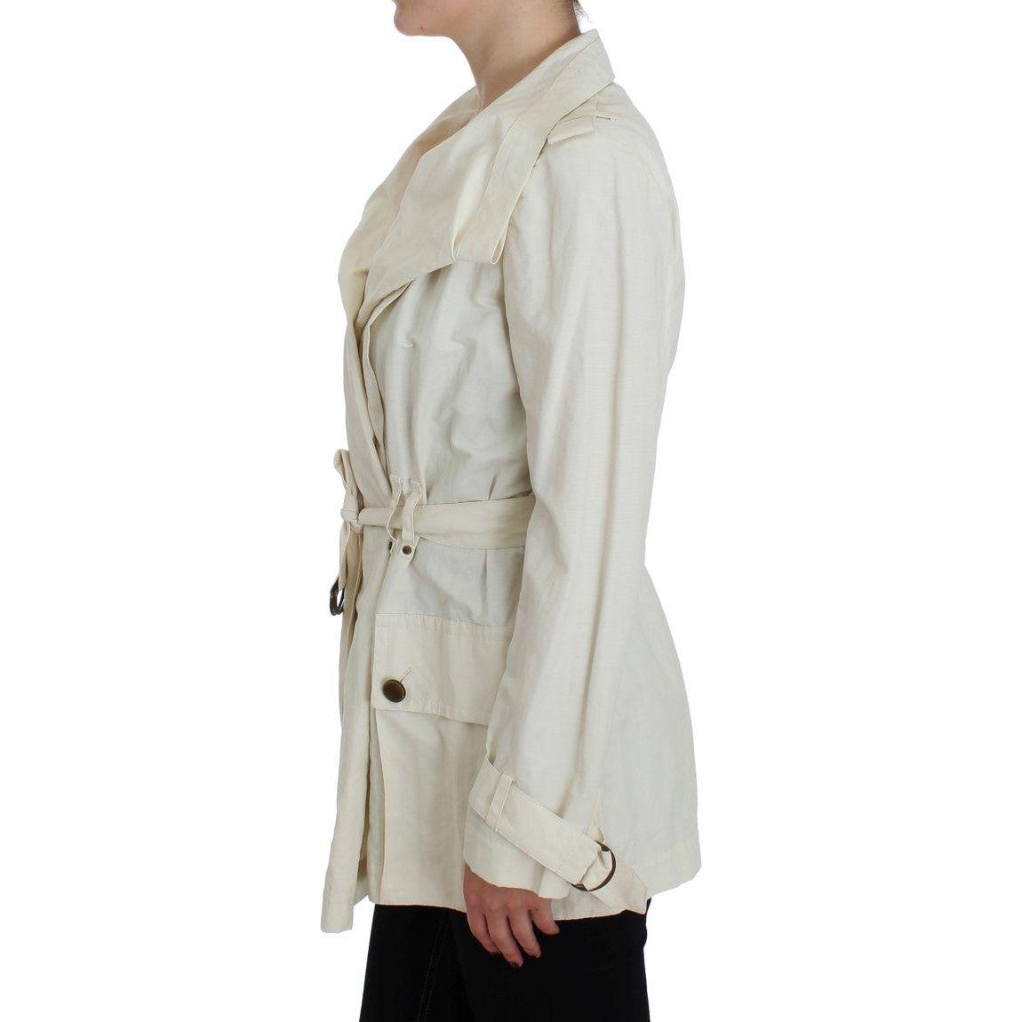 PLEIN SUD White Trench Coat Jacket PLEIN SUD