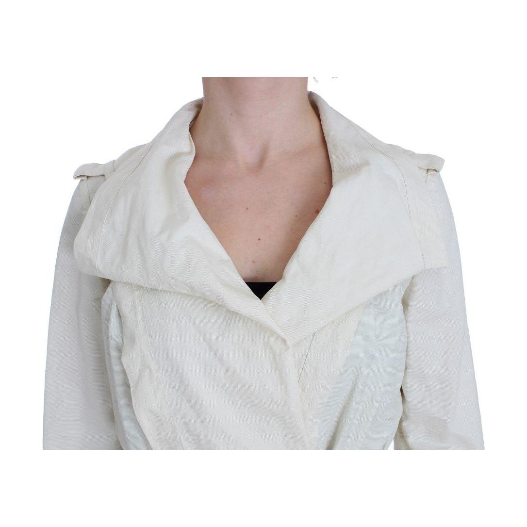 PLEIN SUD White Trench Coat Jacket PLEIN SUD