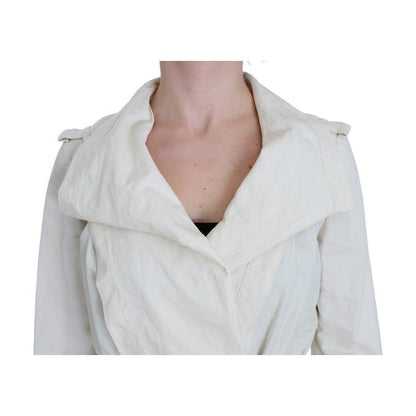 PLEIN SUD White Trench Coat Jacket PLEIN SUD