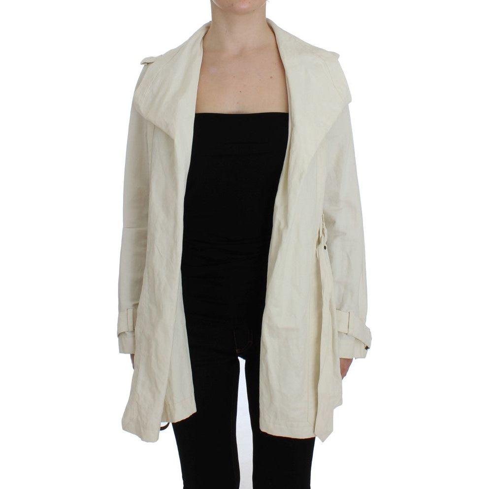 PLEIN SUD White Trench Coat Jacket PLEIN SUD