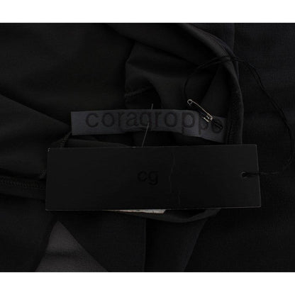 CORA GROPPO Gray Blue Stretch Blouse Top CORA GROPPO