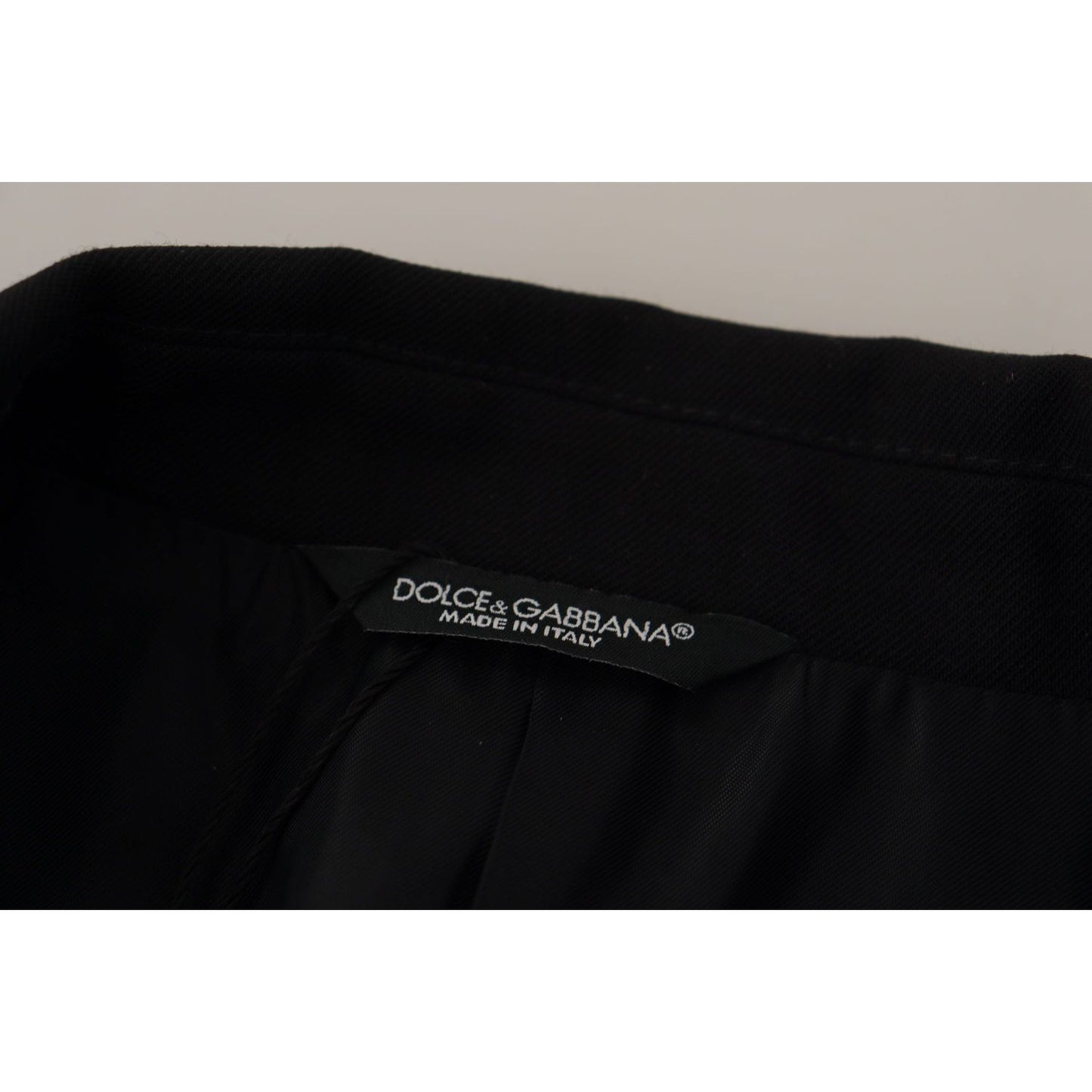 Dolce & Gabbana Black Double Breasted Coat Blazer Jacket Dolce & Gabbana