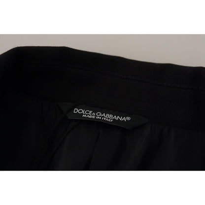 Dolce & Gabbana Black Double Breasted Coat Blazer Jacket Dolce & Gabbana