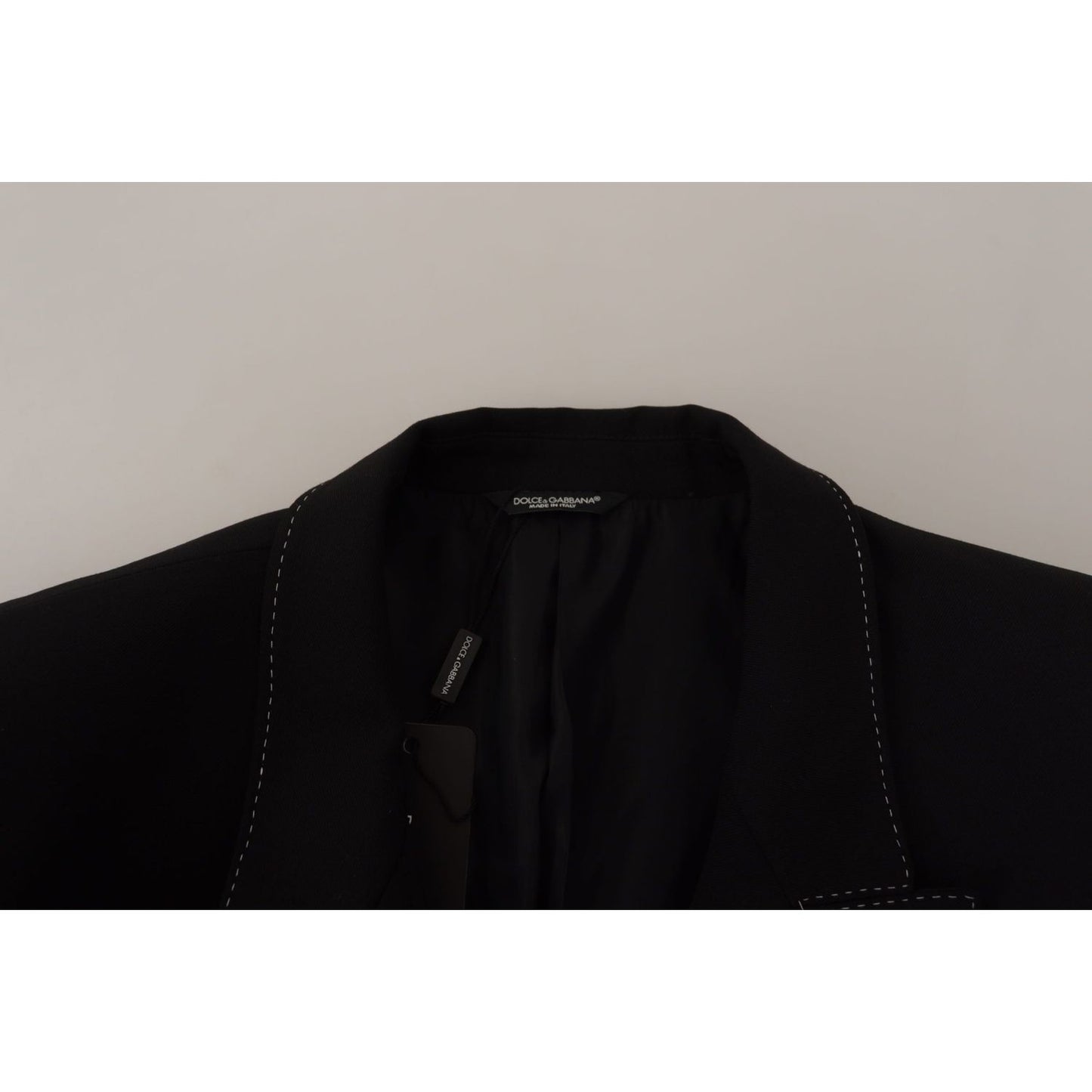 Dolce & Gabbana Black Double Breasted Coat Blazer Jacket Dolce & Gabbana